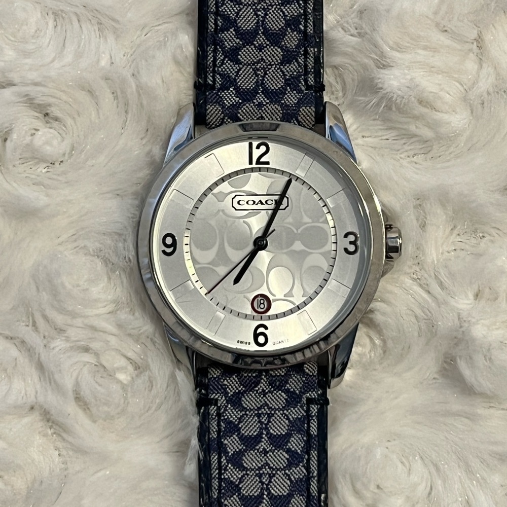 Coach Authentic Signature Navy Blue Watch
